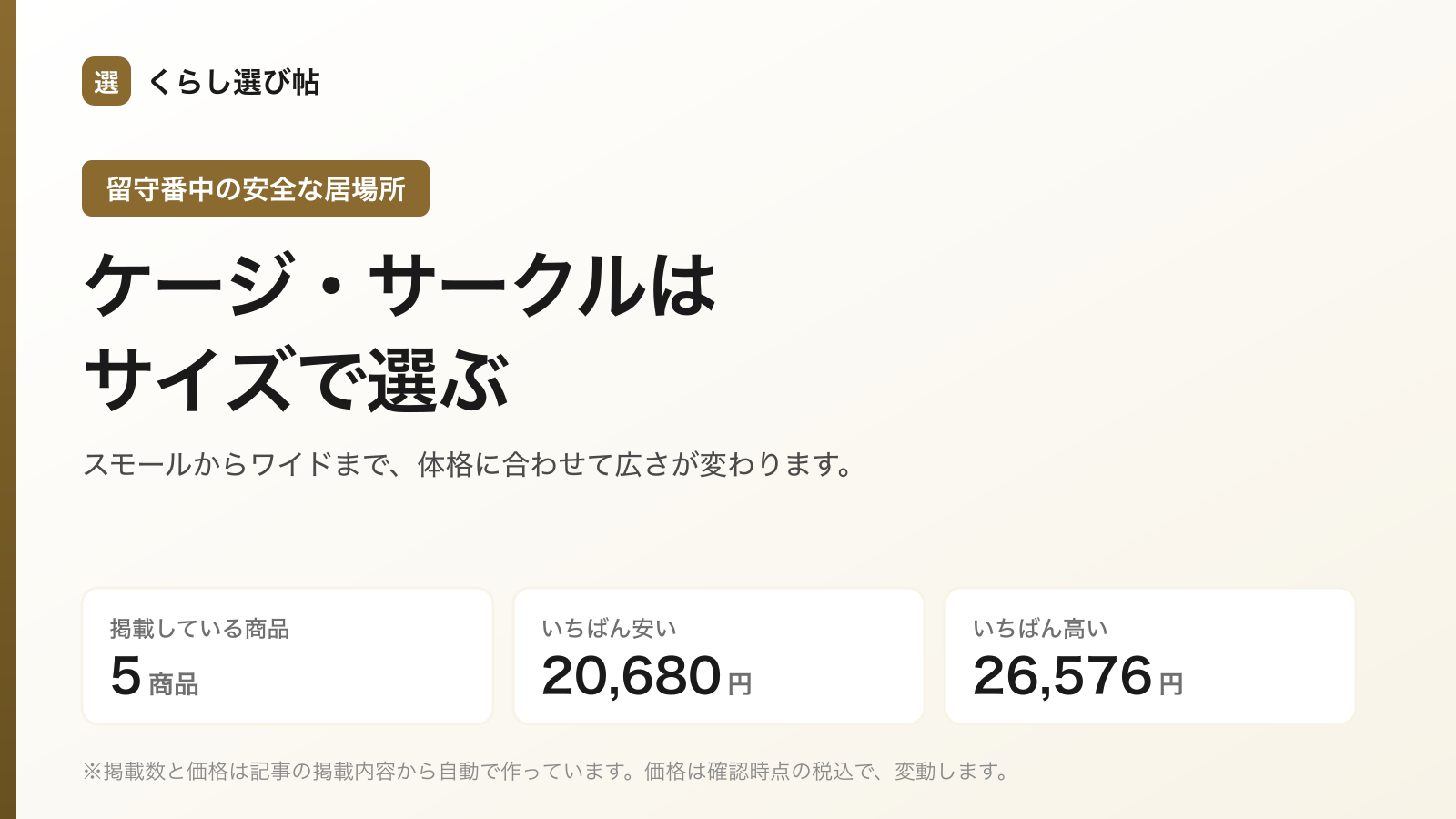 ペット用ケージ・サークルの選び方とおすすめ商品を比較するイメージ